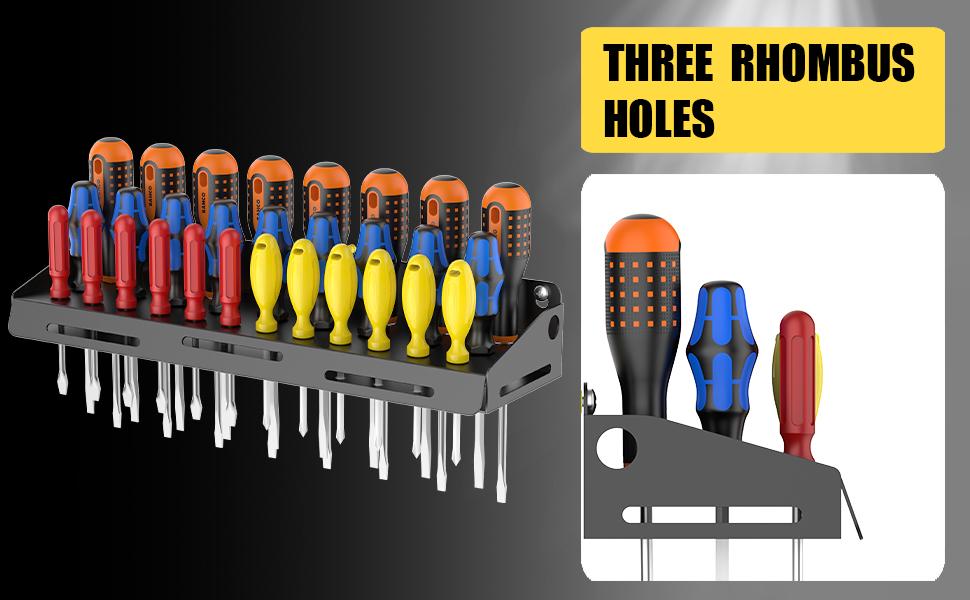 Screwdriver Organizer Wall, Screwdriver Holder Rack Tool for Workshop, Shed,, Home, Stores up to 29 Screwdrivers or Small