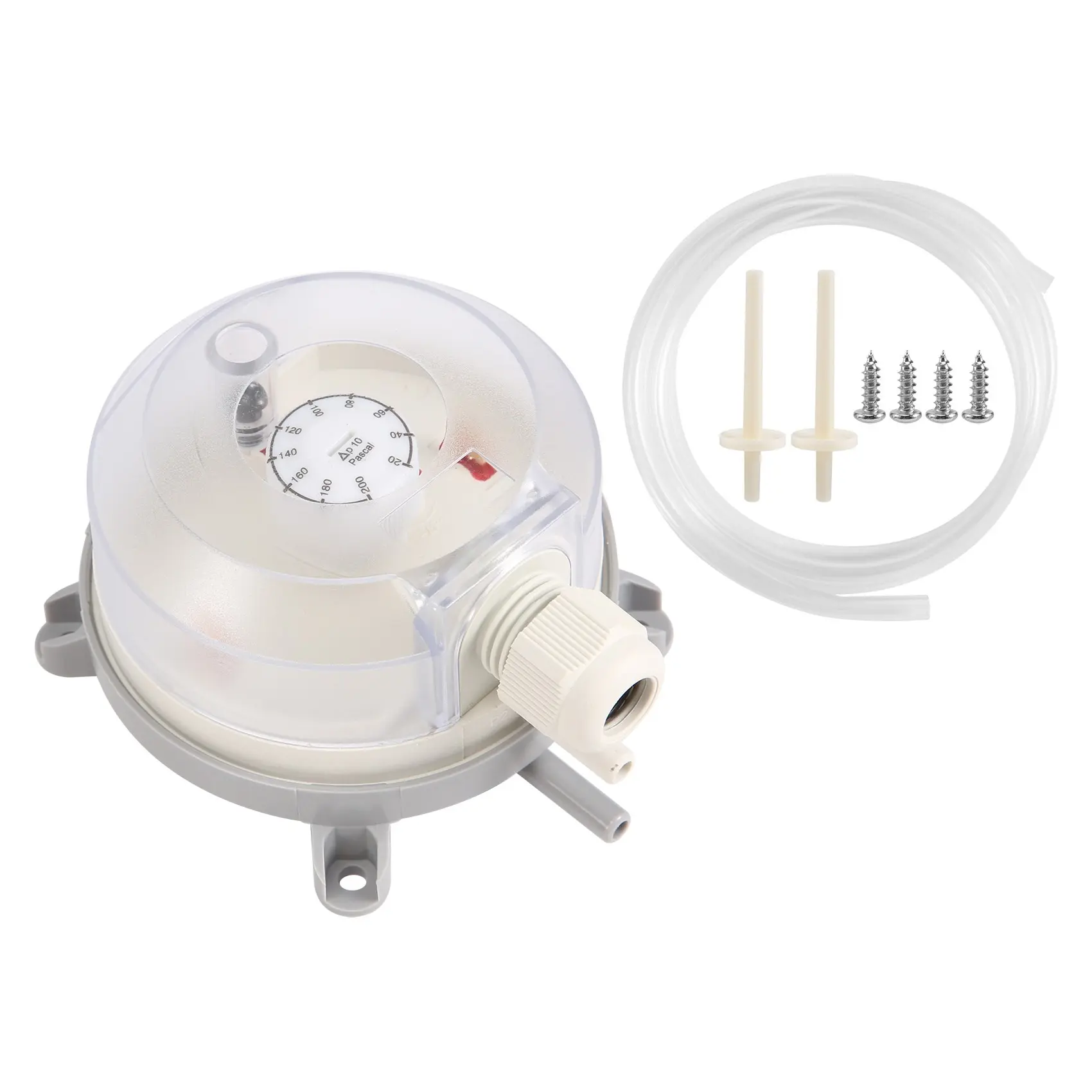 Air Differential Pressure Switch 20-200Pa Adjustable Micro- Pressure Air Switch Adjustable Set Point