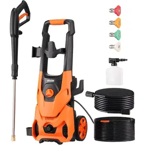 VEVOR Electric Pressure Washer, Max 4500 PSI and 3.2 GPM with Pressure Adjustment, High Power Pressure Cleaning Machine with 4 Quick Connect Nozzles, for Cars/Fences/Driveways/Patios/Home Cleaning