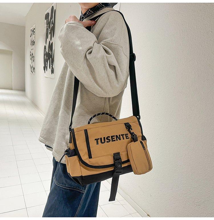 Open-top 2026 winter one-size-fits-all chest bag made of nylon fabric with lettering