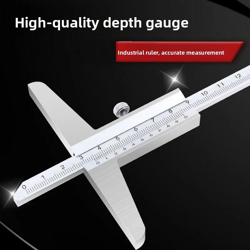 Stainless Steel Vernier Depth Gauge Woodworking Height Measuring Caliper