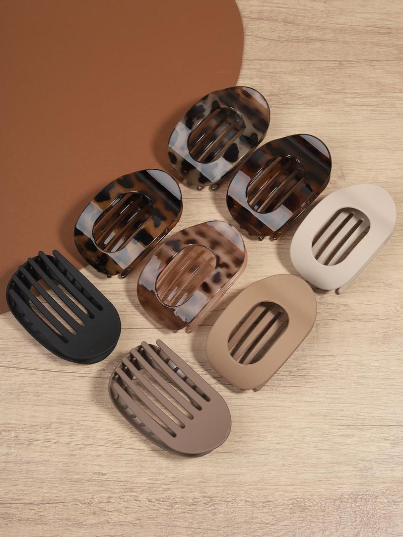 4 Counts Set Leopard Pattern Hair Clips, Fashionable Hair Accessories for Women & Girls, Casual Versatile Hair Accessories for Daily Wear Colors randomly emit.