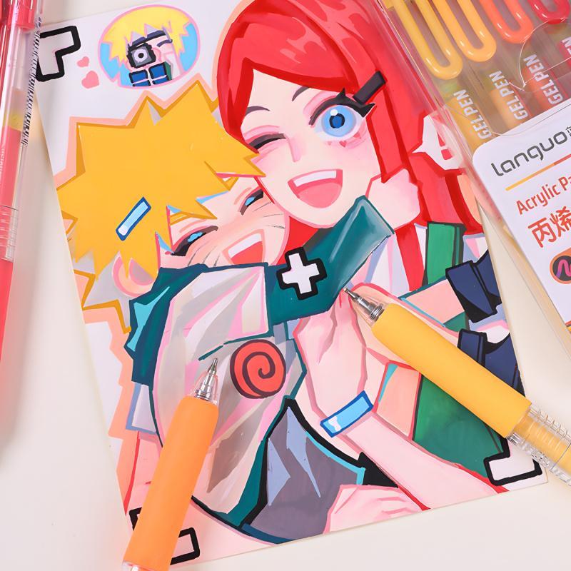 Acrylic Painting Gel Pen,Retractable 0.7mm Tip,Rich Color Large Capacity Ink Pens,Art Supplies For Diary,Card,DIY,Coloring, Doodling, Stackable colors, Clip Acrylic Gel Pen, Acrylic Paint Markers