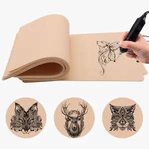 Professional Tattoo Training Kit - 5 Double-Sided 8"x6" Realistic Fake Practice Skins for Tattoo Beginners, Microblading & Permanent Makeup - Premium Tattoo Supplies