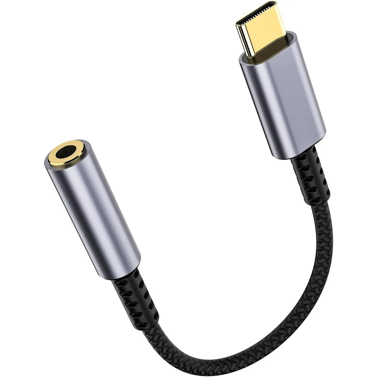 USB C to 3.5mm Headphone Jack Adapter – HiFi Audio Dongle, Type C to Aux Female  Cord Compatible with  17/16/15 Pro Max,  S25/S24/S23, iPad Pro, Pixel, MacBook