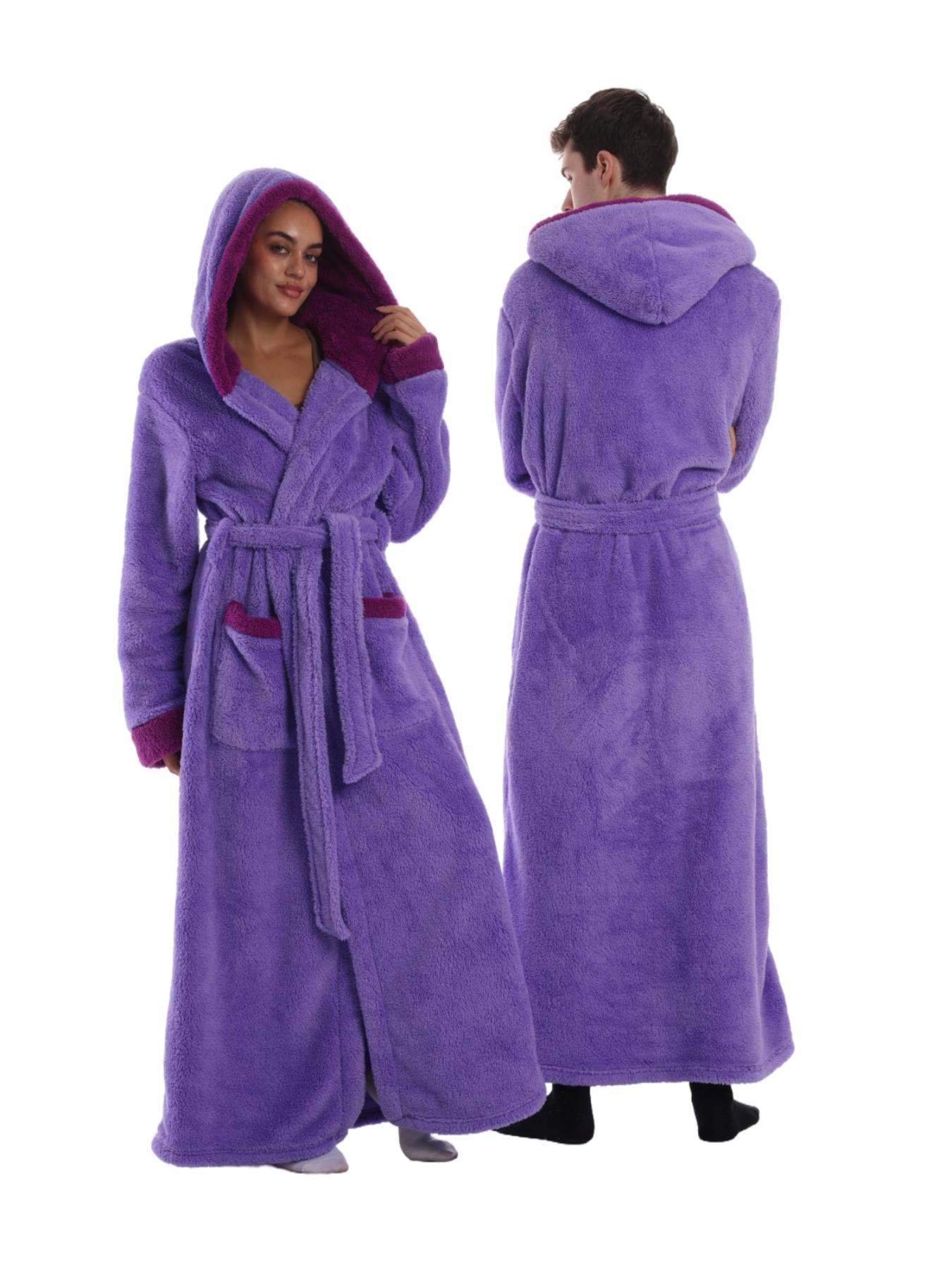 New Autumn Winter Lazy Blanket, Hooded Home Wear, Cute Animal Print, Long Sleeve Thickening Couple Bathrobe, Outdoor Cold Protection