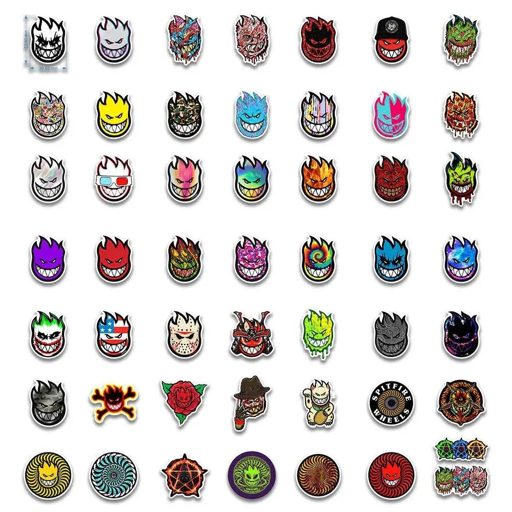 15/50Pcs Brand Spitfire Cool Stickers Waterproof Skateboard Car Guitar Motorcycle Luggage Suitcase Graffiti DIY Sticker Kids Toy