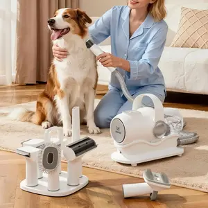 Latest pet hair removal and drying device, ten-in-one multi-functional pet grooming set, adjustable speed and temperature control hair dryer, etc. Plug-in/chargeable dual-use grooming set, holiday promotion/holiday gift, essential items for pets