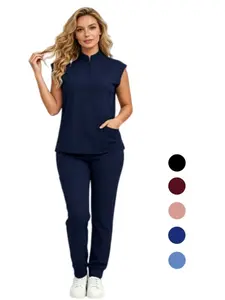 Quick Dry Two Piece Scrubs Set for Medical Staff at Rehab Clinics Physical Therapy Yoga Studios and Sauna Workers