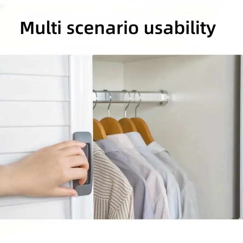 2pcs Door Handle Non Perforated Window Adhesive Wardrobe Handle with Strong Adhesive Balcony Glass Push Pull Sliding Door Handle