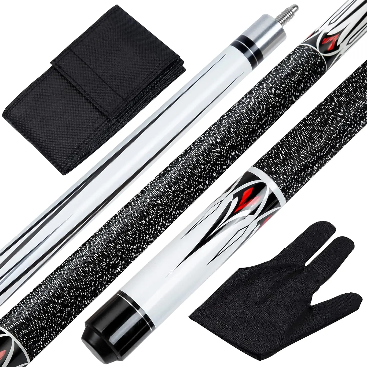 Pool Cue Stick - 58 inch Maple Billiard Pool Stick, 19/20/21 oz 1/2 Maple Pool Cue Stick Kit, 2- Billiard Pool Cue Stick