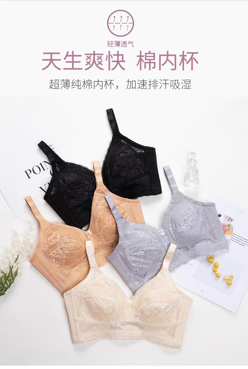 Classic wireless, non-padded, lightweight full-cup bra, plus size, specially designed to enhance and minimize large busts, prevent outward expansion