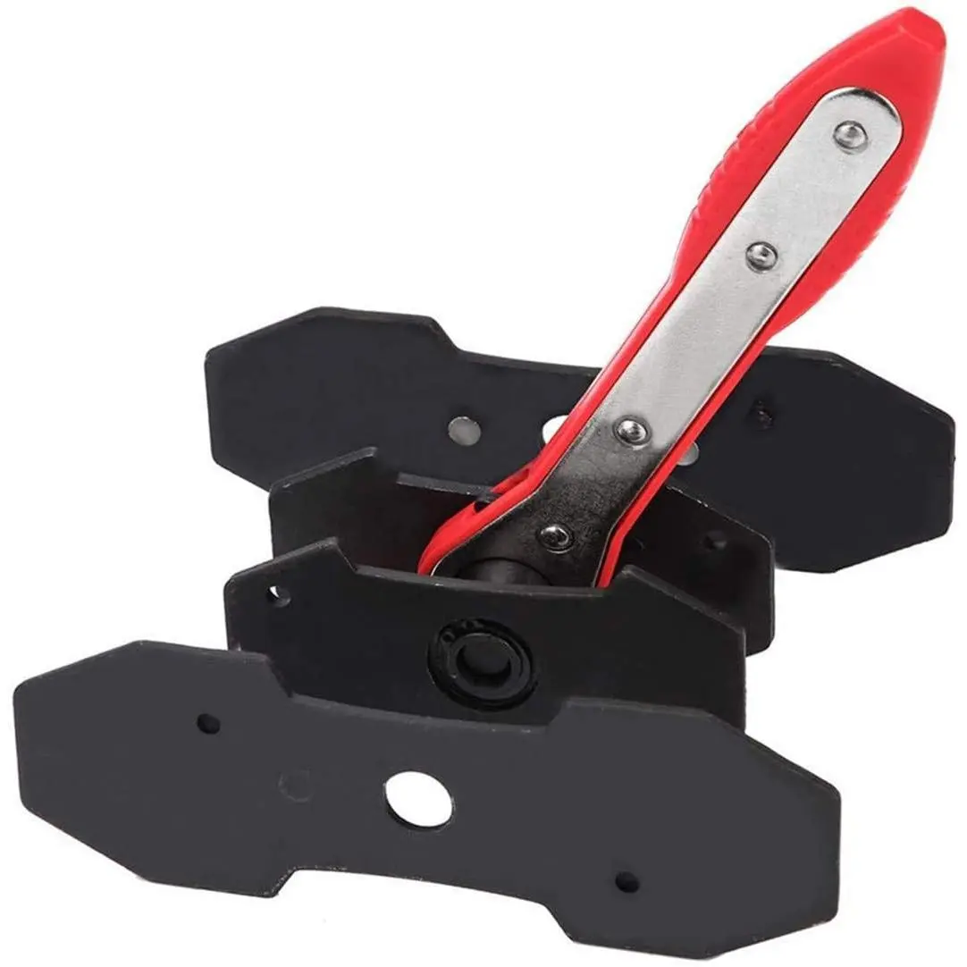 Brake Caliper Press Tools, 360 Degree Automotive Swing Ratchet Expander Wrench Brake Pad Spreader Tool with Extra 2PCS Large Plates for Single Twin Quad Sextuplet Piston Disc Brake Caliper