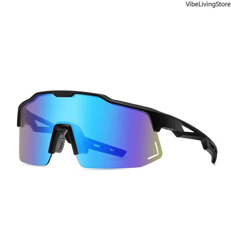 Unisex Polarized Sports Sunglasses, UV400 Protection Windproof Wrap Around One-Piece Cycling Shades for Men Women, Outdoor Riding Running Fishing Sunglasses