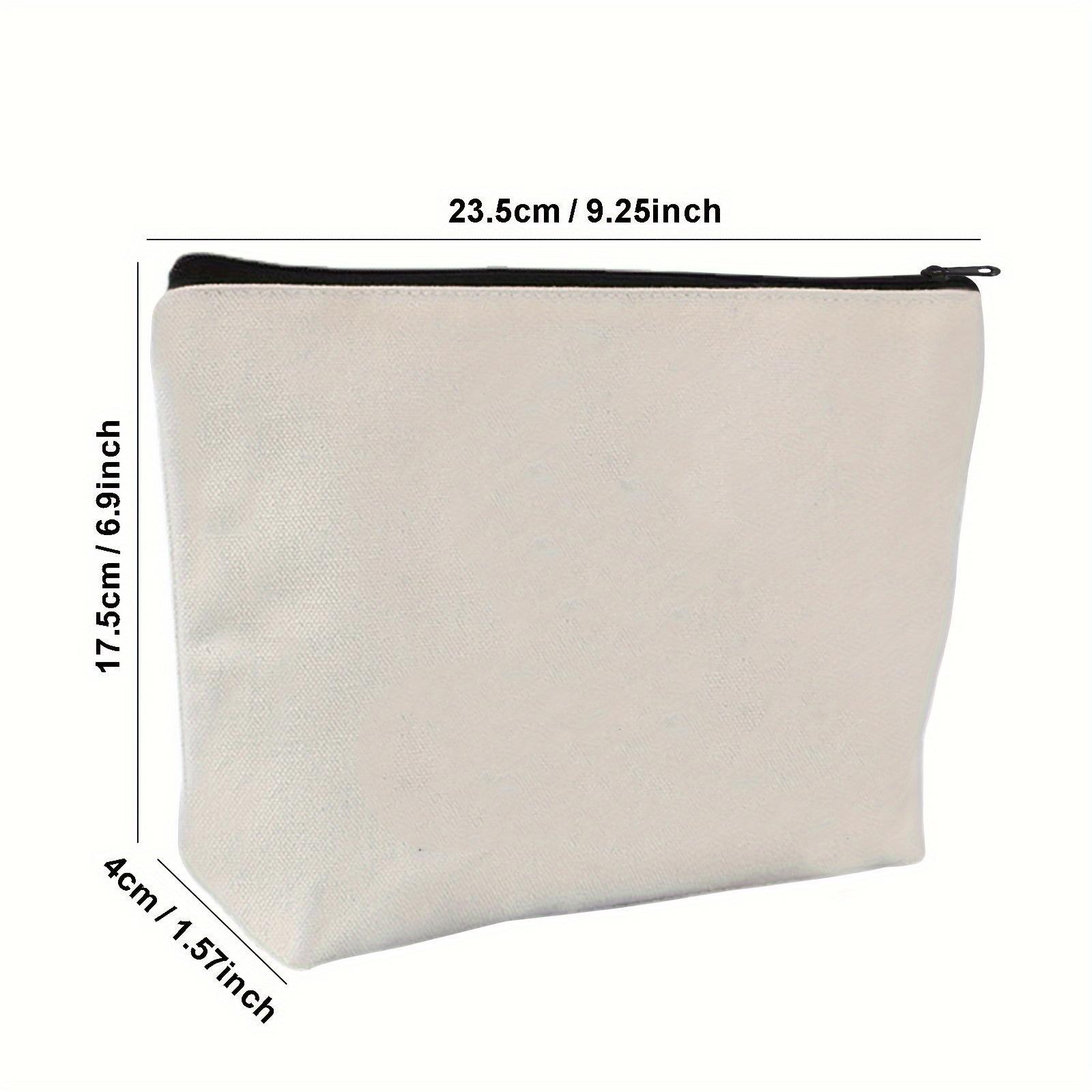 All My Meds Letter Pattern Canvas Makeup Bag, 1/6/16pcs Reusable Zipper Makeup Organizer, Travel and Makeup Pill Storage Bag, Travel Cosmetic Bags, Perfect Gifts for Women