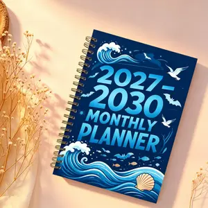 2027-2030 Monthly Planner/Calendar - January 2027 to December 2030, 4-Year Monthly Schedule Notebook, Blue Ocean Halloween Theme Cover Design Diary, Annual Calendar Planning, Monthly Tabs, 48-Month Calendar, 5.5 x 8.3 inches Thickened Paper, Elastic Cover