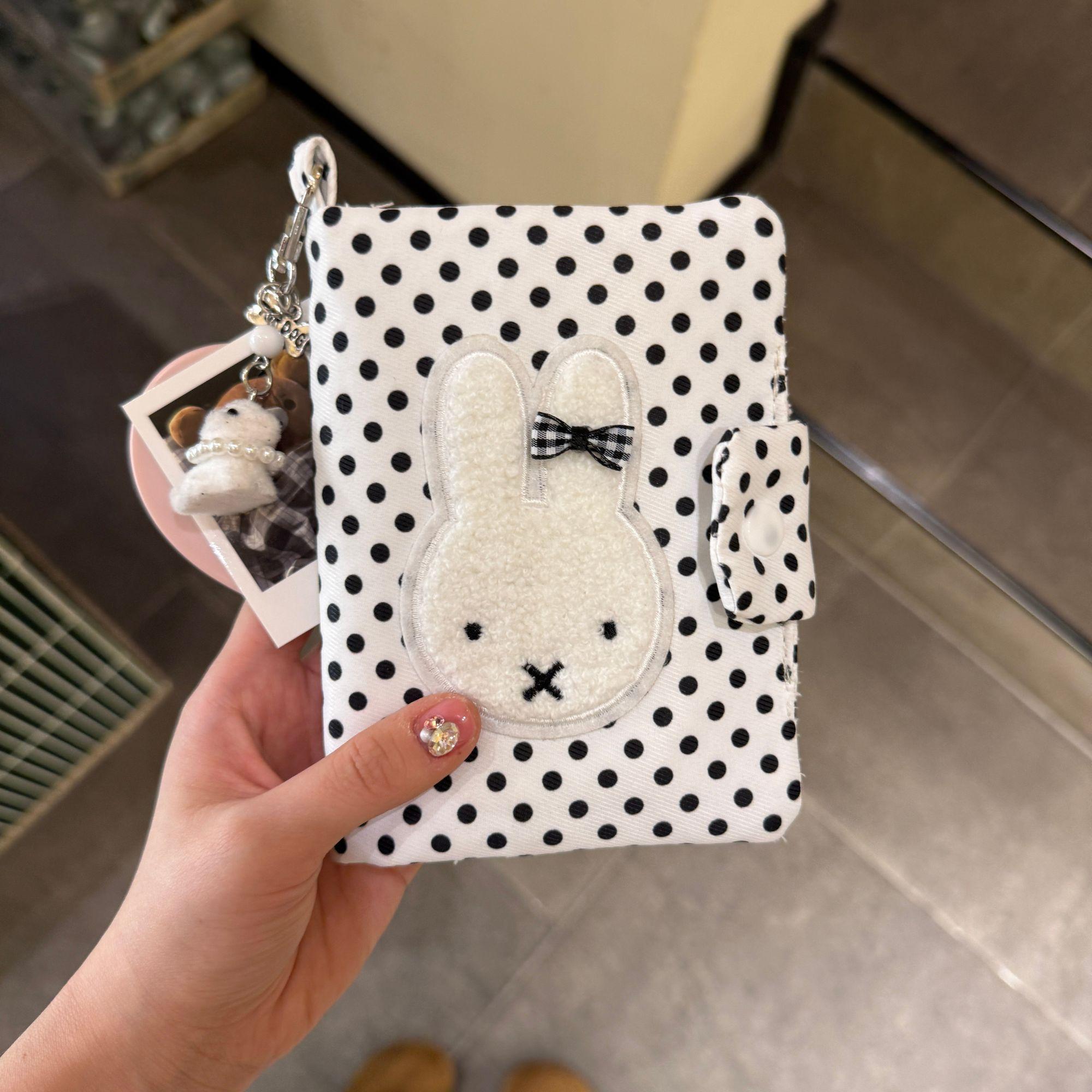 New Miffy Rabbit Sweet and Cute Creative Cartoon Pattern Simple Portable Passport Holder Card Bag Fashionable Decorative Pendant