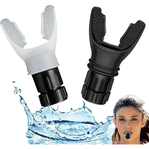 Adjustable Resistance Breathing Exerciser - Portable Lung Trainer with Integrated Bite Design, Secure Gentle Mouthpiece, Unisex Fitness Accessory for Athletes, Outdoor Enthusiasts, Yoga, Boosts Endurance for Swimmers, Singers