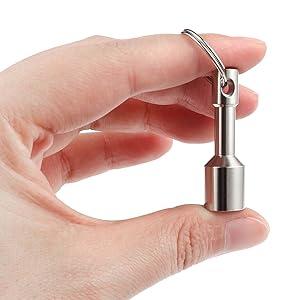 Magnet for Testing Brass,Keychain Pocket Magnets for Purse with Strong Magnetic Rare Earth Neodymium,Gold,Silver, Jewelry,Ferrous Metals Test Magnet (2PACK-D12mm)