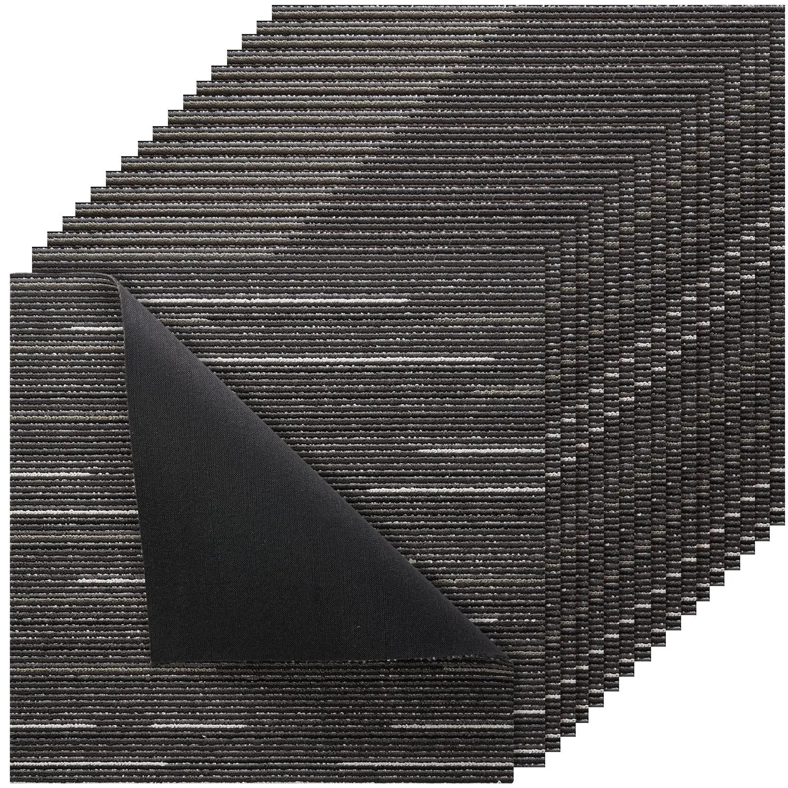 VEVOR Carpet Tiles Reusable 24x24 inch, 24 PCS Modular Carpet Square Rug, Commercial Floor Soft Padded for Seamless Cover 96sq. ft, Easy DIY Replacement for Living Room Bedroom Office Indoor, Gray