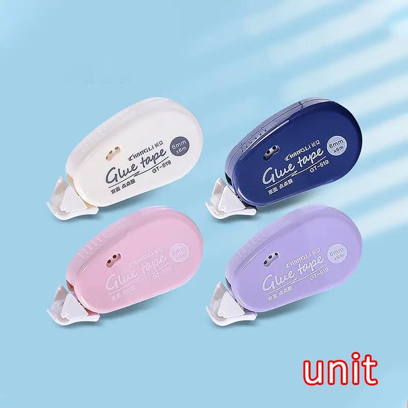 1 Piece Random Color Double Sided Sticky Tape Adhesive Dot Point Tape, Double-Sided Adhesive Tape For Scrapbooking, Double Sided Glue Tape Roller, Scrapbook Supplies