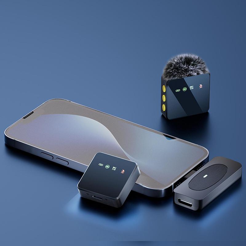 Wireless Lavalier Microphone, 1 Set USB Rechargeable Wireless Microphone, Lapel Mic for Video Recording, Teaching, Interviews, Podcast, Conference, Vlog, USB Streaming Mic