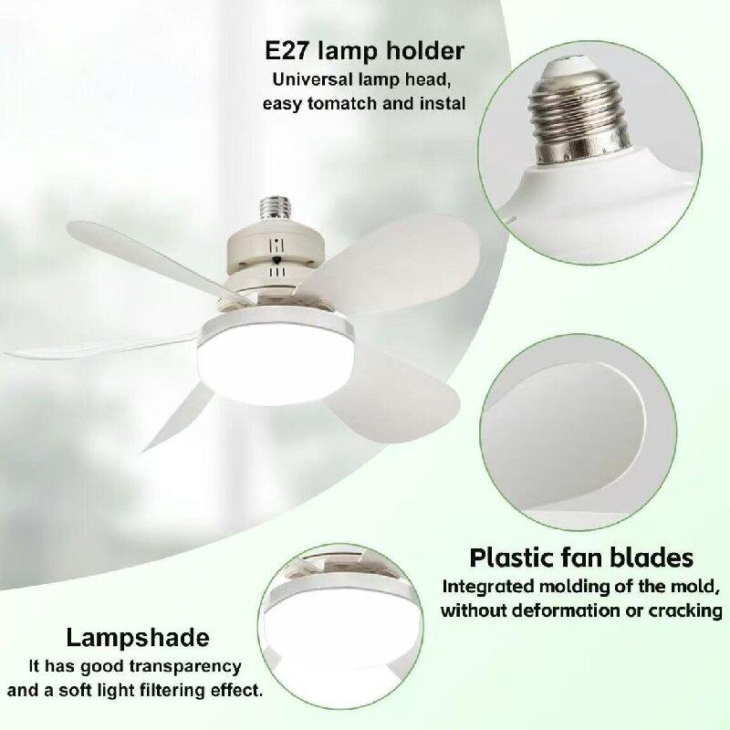 Modern E27 Screw Base Ceiling Fan Light, Quiet Wind Design, Ideal for Living Room Dining Bedroom, Energy Efficient F Rating