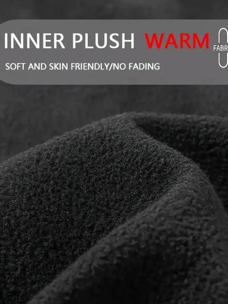 Men's 2-Piece Thermal Compression Set, Long Sleeve Turtleneck Top & Pants, Breathable and Stretchy Base Layer for Running, Cycling and Training in Cold Weather