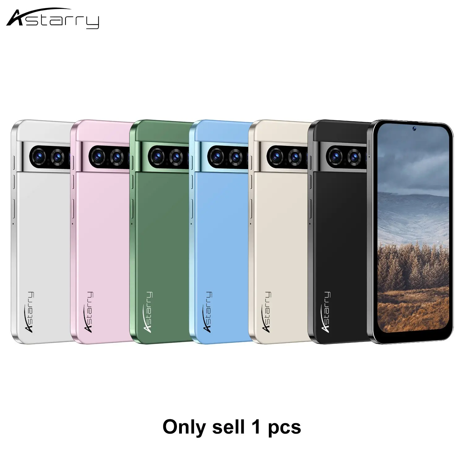 Astarry Pixel 9 Pro Xl Smartphone, Dual Sim, 4GB+64GB RAM, Android 12.0, 5000mah Battery, 8+16mp Camera, Face Recognition, 4g Network