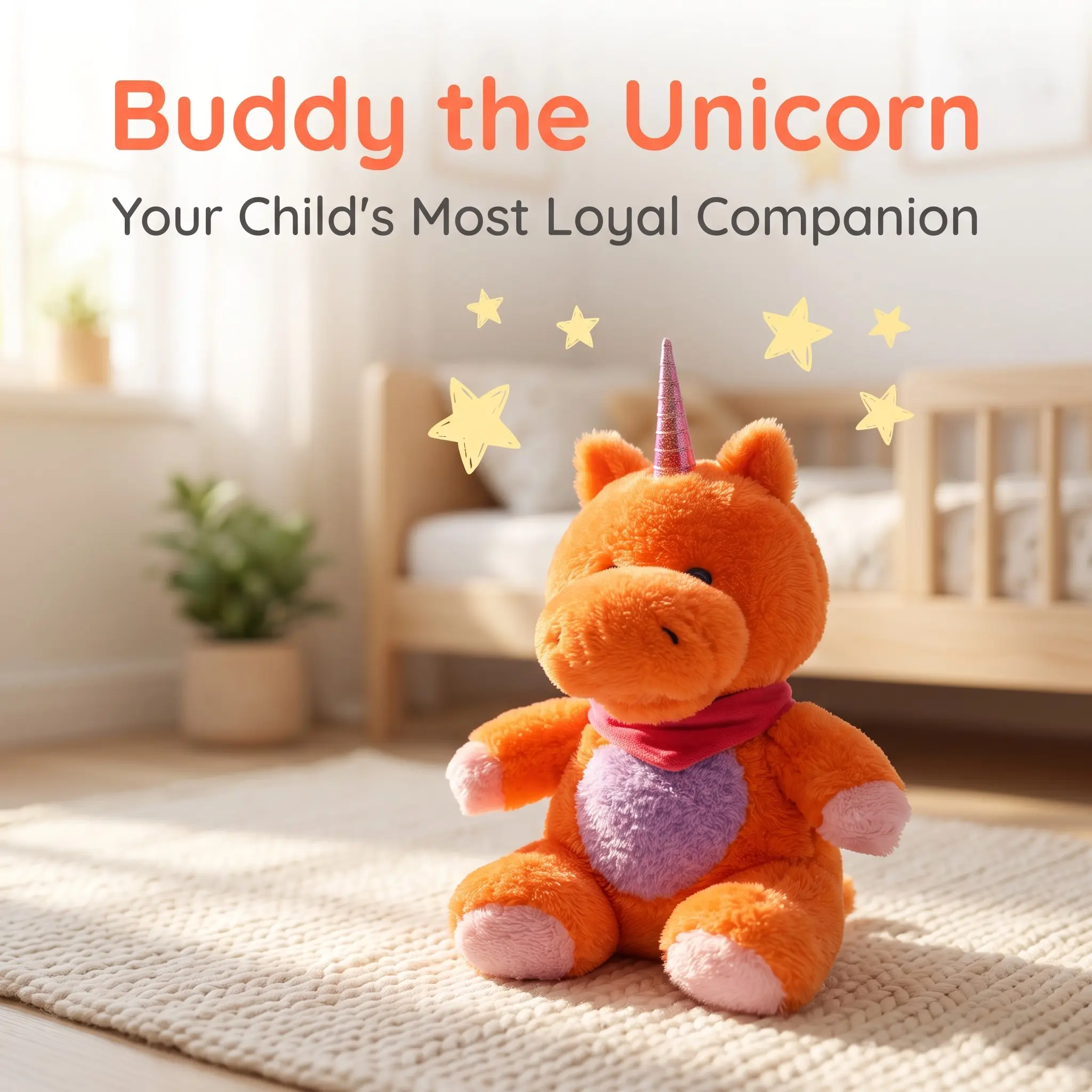 Buddy the Unicorn Plush Toy, Soft Stuffed Animal Doll, Indoor Playtime Companion, Perfect Gift for Kids & Collectors, Soft Cuddly Gift