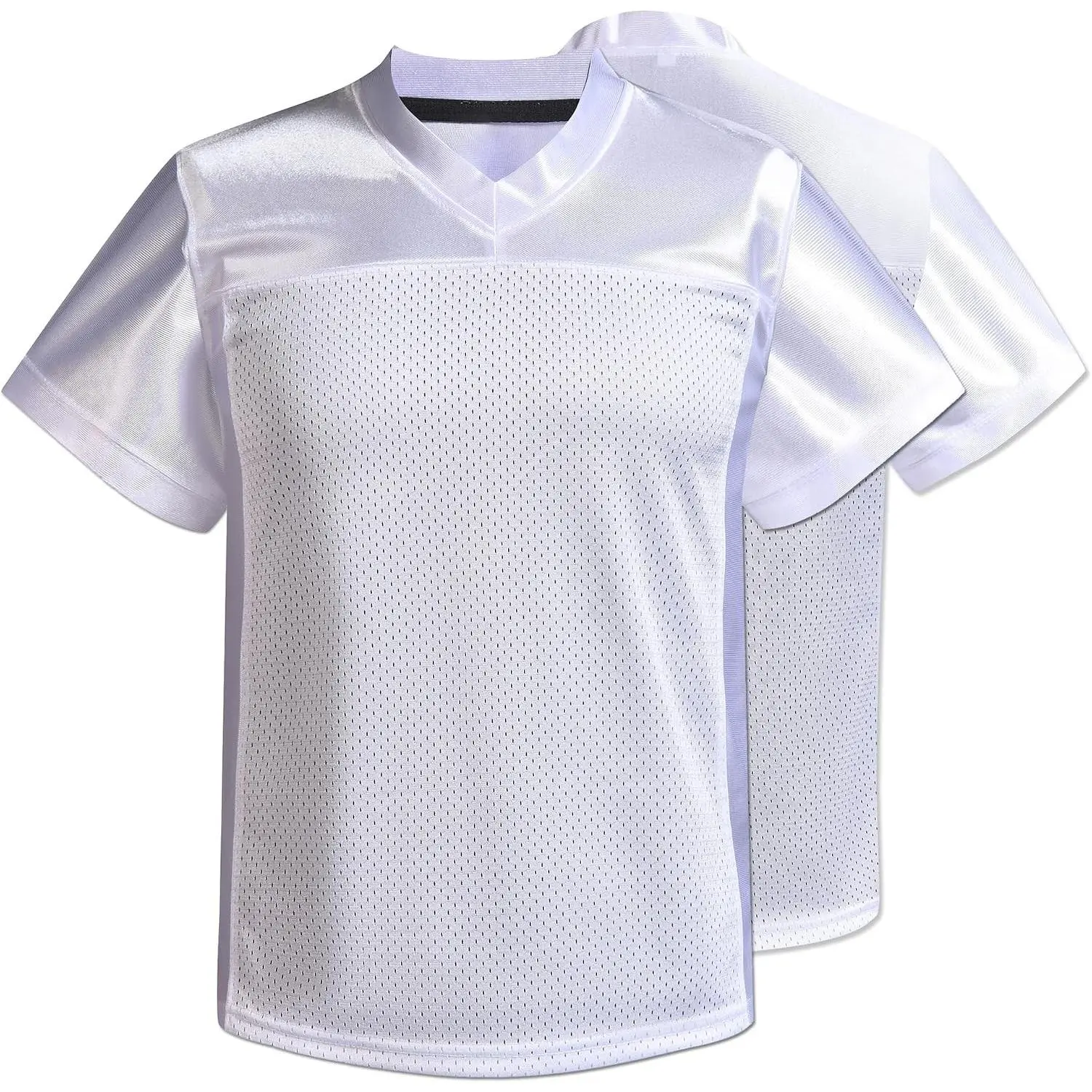 Men's Blank Football Jersey, Adult Mesh Athletic Practice Football Shirts, American Football Jerseys for Adults S-2XL