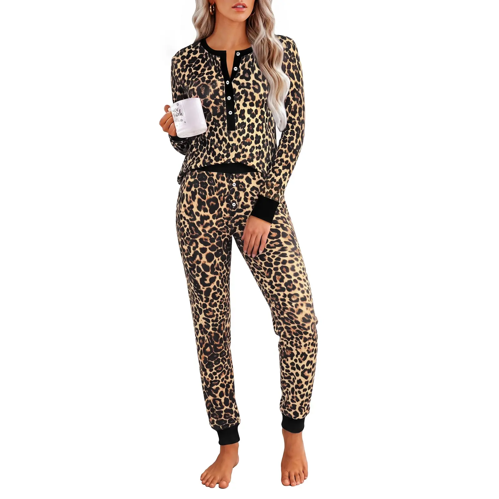 Kolagri Womens Pajamas Set 2 Piece Button Down Pjs Soft Comfy Sleepwear