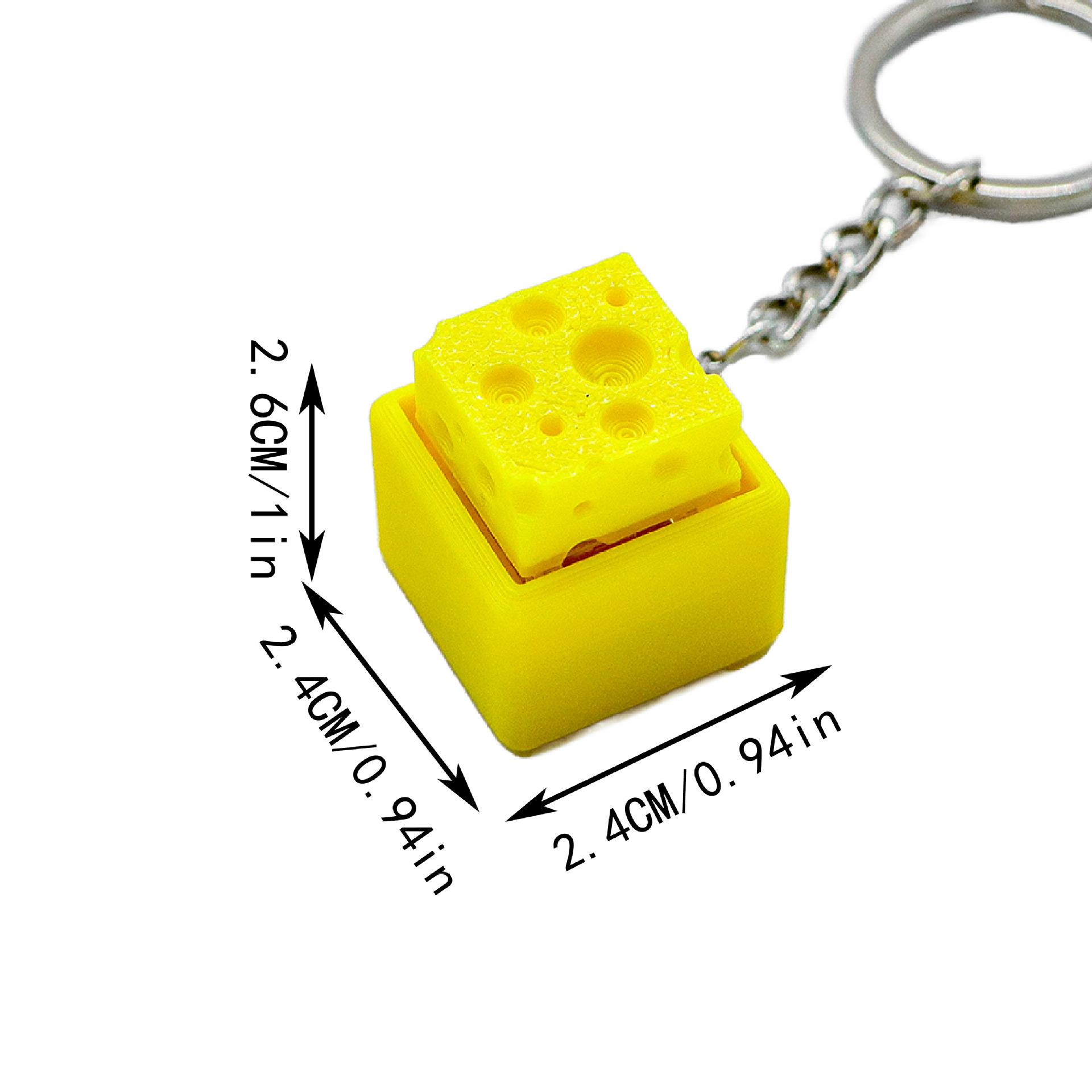 3D printed toy Minecraft stress-relief press-key mechanical keyboard feel clicker stress-relief keychain pendant