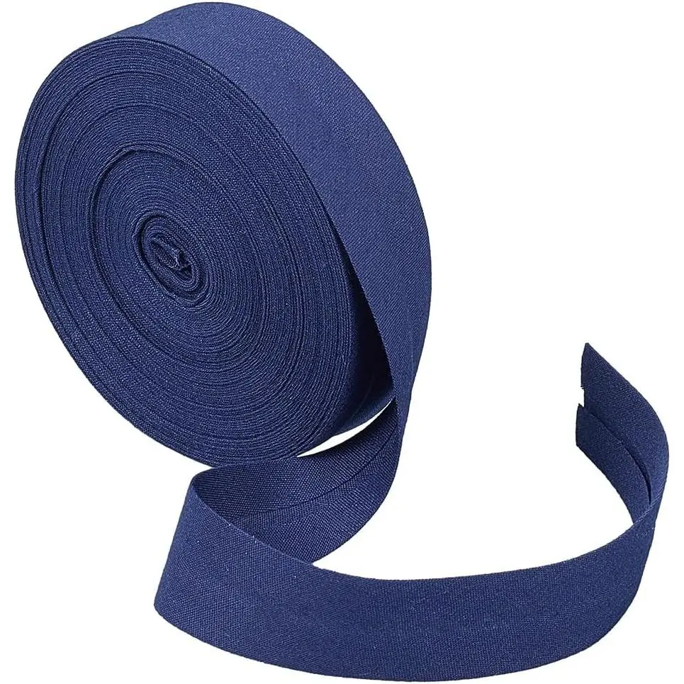10.94 Yards Single Fold Bias Tape, 3/4 inch Wide Bias Binding Tape Hemming Tape for DIY Garment Sewing, Seaming, Piping, Quilting, Prussian Blue