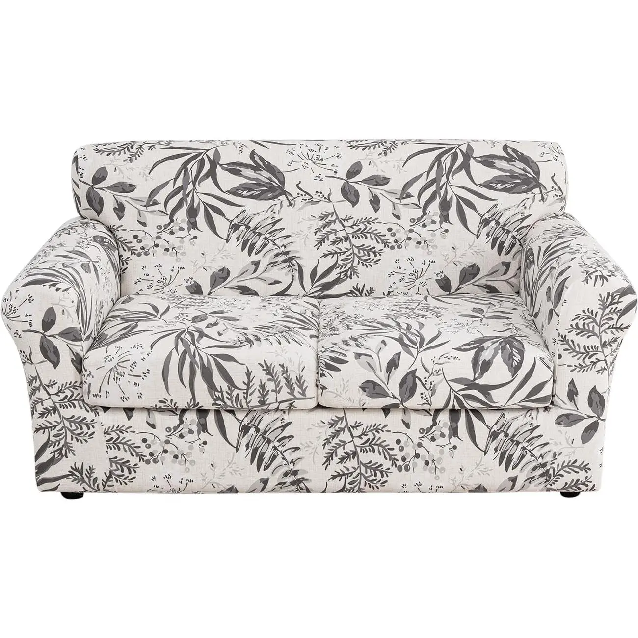3 Piece Stretch Sofa Couch Covers for 2 Cushion| Printed Sofa Loveseat Slipcover with 2 Separate Cushion Cover, Floral Washable Sofa Slip Covers Furniture Protector