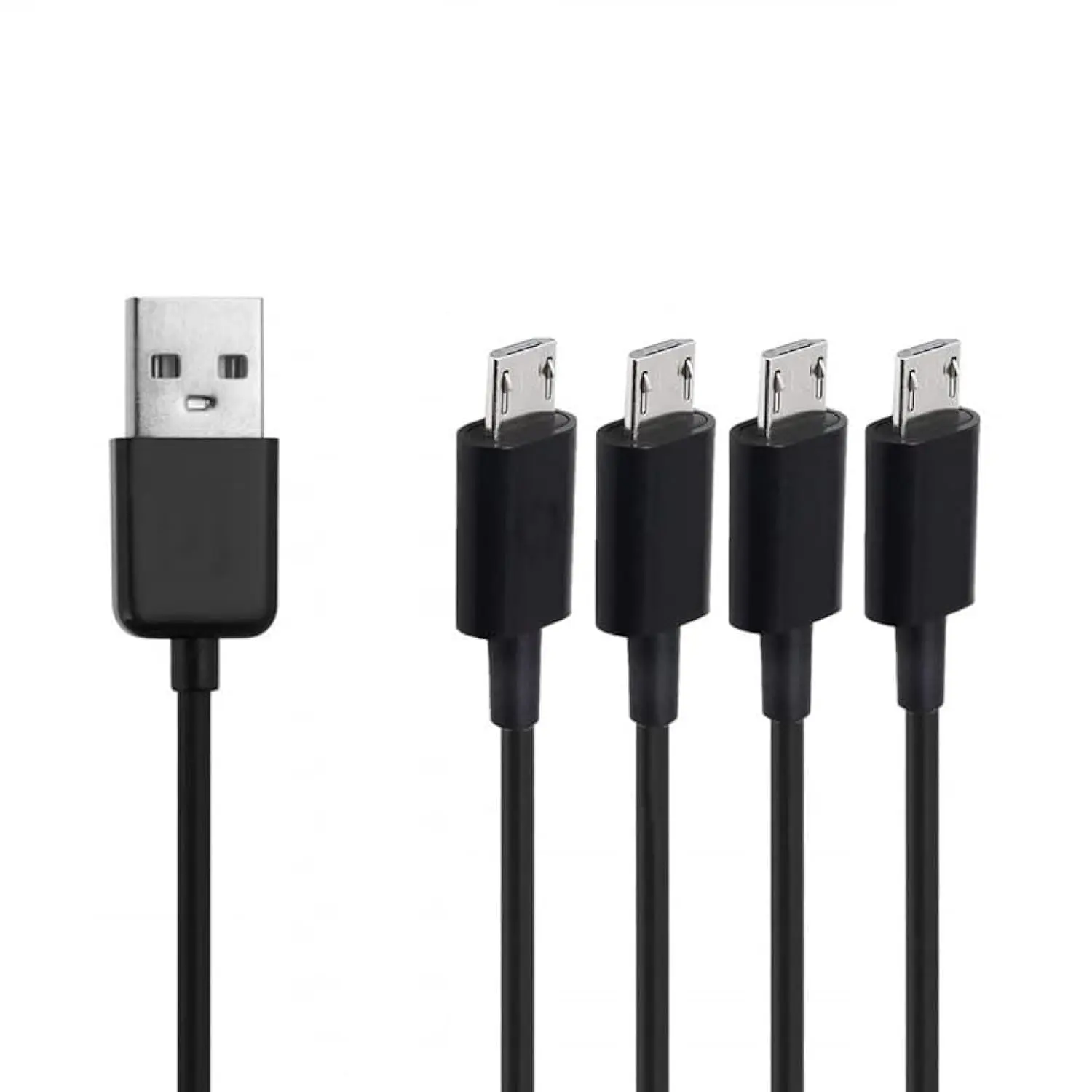 USB Splitter , 4-in-1 Multi  USB   Cord, USB to  USB Wire Lead, USB 2.0 Type A Male to 4  USB Male Adapter  (3.3ft, Black) (4-in-1 )