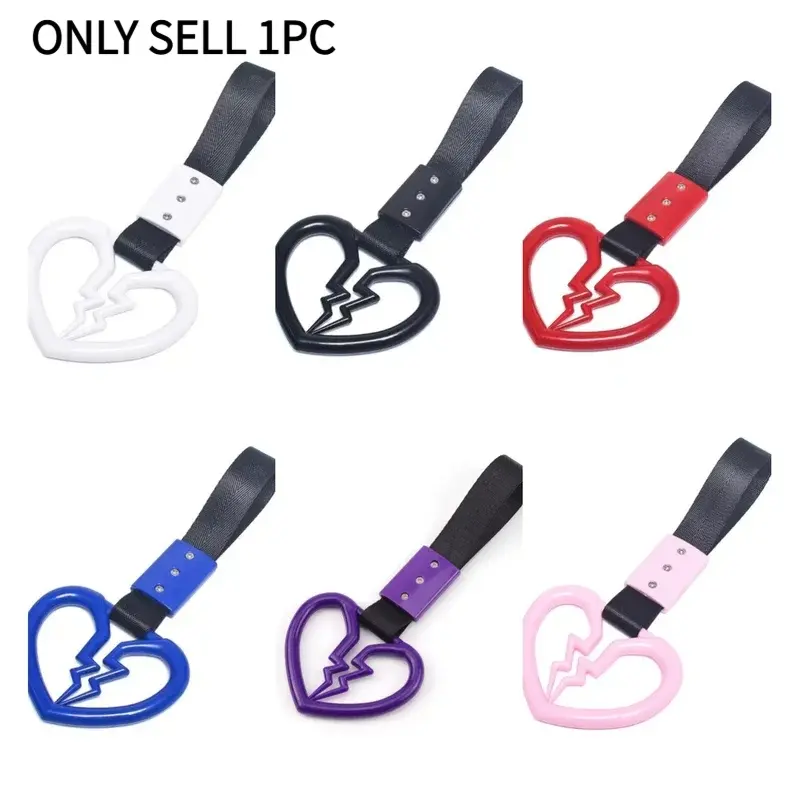 Car Tow Strap Tsurikawa Ring Heart JDM Train Bus Handle Hand Strap Styling Drift Charm Strap Auto Accessories Car Ornament Automotive Decorative Accessories