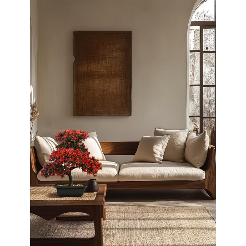 Artificial Welcome Pine Green Plant in Pot, Plastic Bonsai, Low-Maintenance, UV-Resistant, Indoor Decorative Ornament, High-End Artificial Money Tree, Suitable for Home Decor, Garden Decor, Café and Office Decoration, Ideal for Housewarming