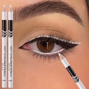 2pcs White Eyeliner Pen - Smooth Easy Wear, Long Lasting Waterproof Brightening Eye Makeup Tool- Ideal for Creating Stunning Eye Looks