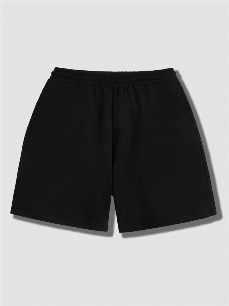 Men's Regular Fit Star & Letter Print Drawstring Waist Shorts, Street Casual Pocket Shorts for Summer, Fashion Men's Bottoms for Daily Wear, Athleisure Street Shorts, Casual Streetwear Shorts