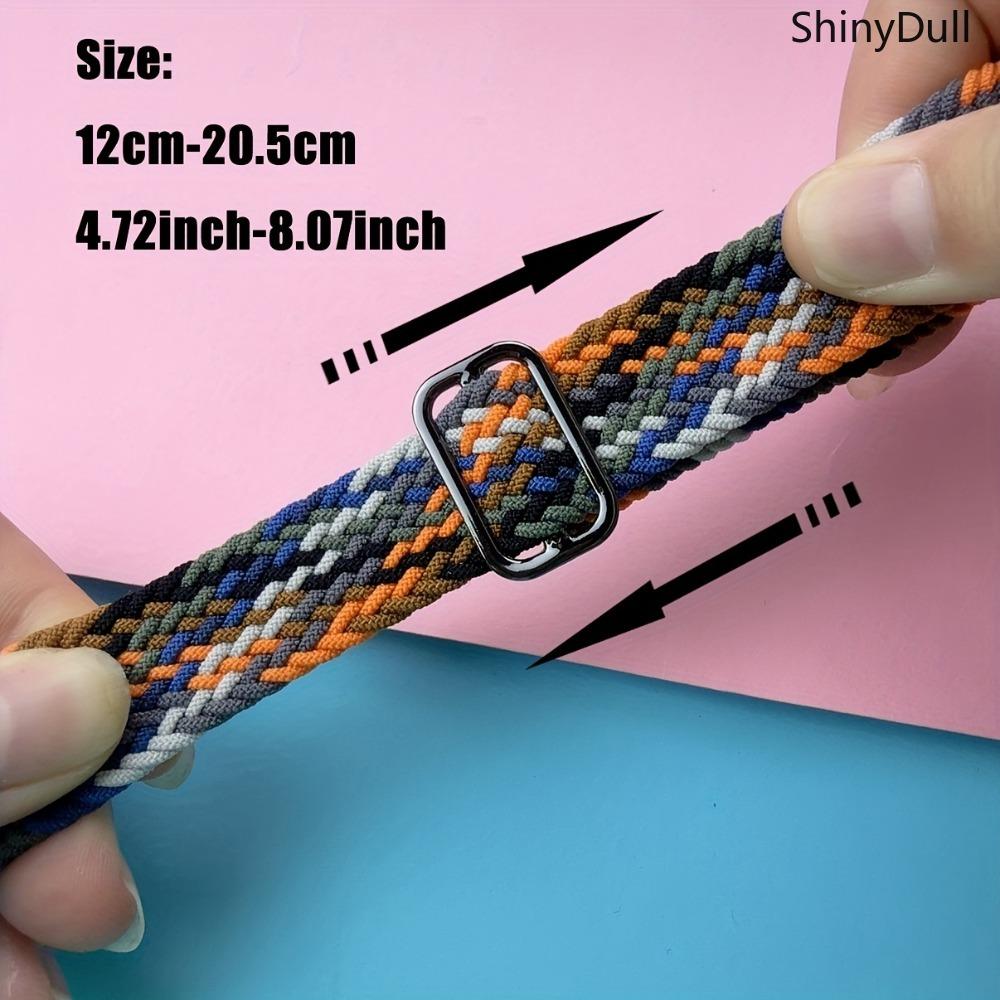 2-Pack Braided Nylon Watch Bands for Apple Watch – Elastic Solo Loop Strap 38–49mm (Series 1–10, SE, Ultra/Ultra 2)