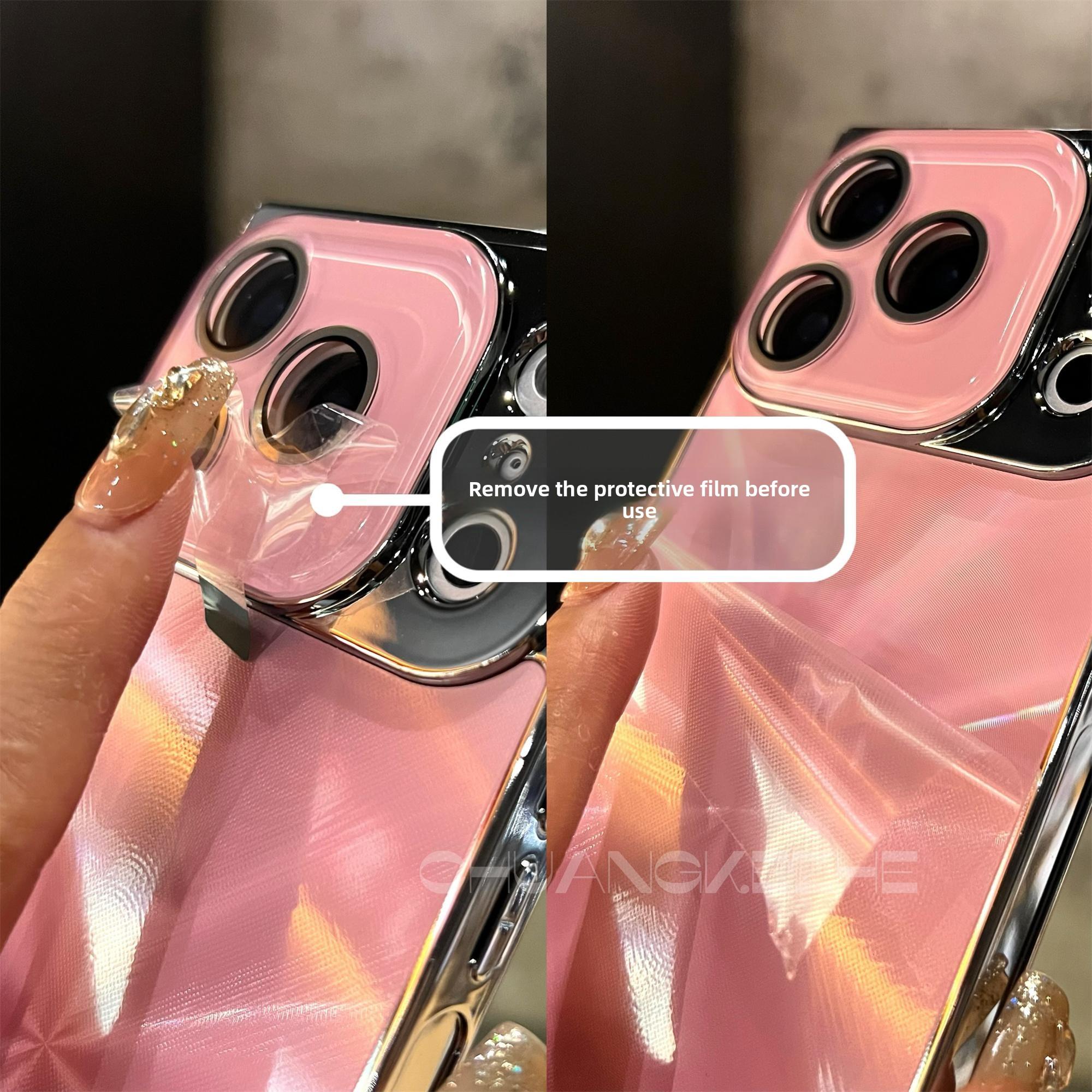 High-quality Square Aurora Electroplated Frame Case for iPhone 17 Pro Max 16 15 14 13 with HD Lens Protector & Crystal-Clear Camera Protection Casing Cellphone Protective  Smartphone Cover