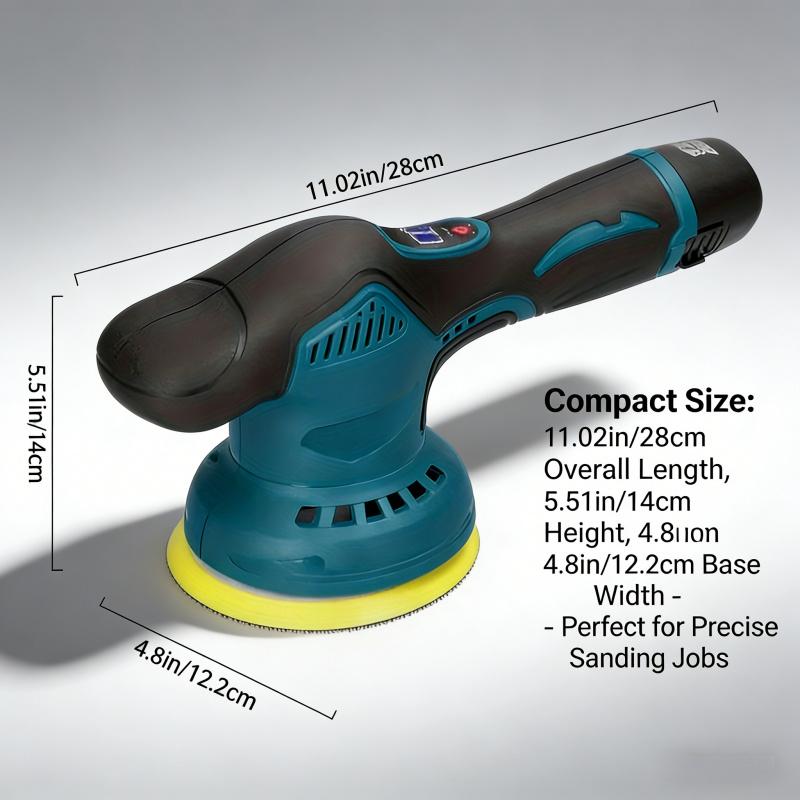 Wireless 6inch Car Polishing and Waxing Machine, Multi-Polishing Disc Set, Adjustable Speed, Suitable for Car Detailing, Furniture Polishing, and Multiple Scenarios