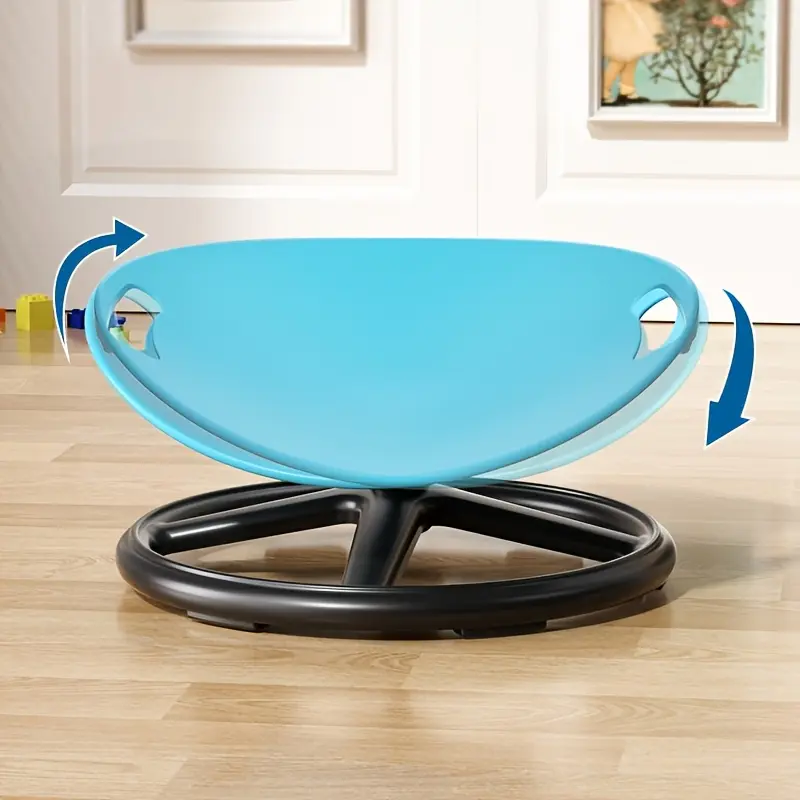 1-piece sensory spinning chair, ergonomic plastic rotating oval balance chair – improves balance and focus, suitable for fitness coordination, home, gym, and sports facilities; perfect as a gift for holidays