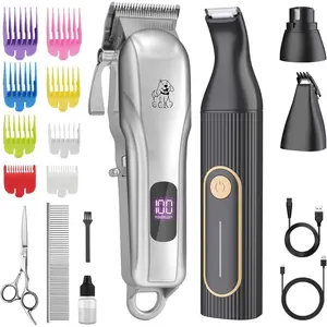 Clippers for ,  Kit for Heavy Thick Hair&Coats/Low Noise Rechargeable Cordless   with Paw Trimmer  /Hair Trimmer for Small & Large Cats