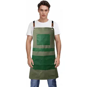 Woodworking Tools Apron for Men Heavy Duty   Canvas Apron with 6 Pockets
