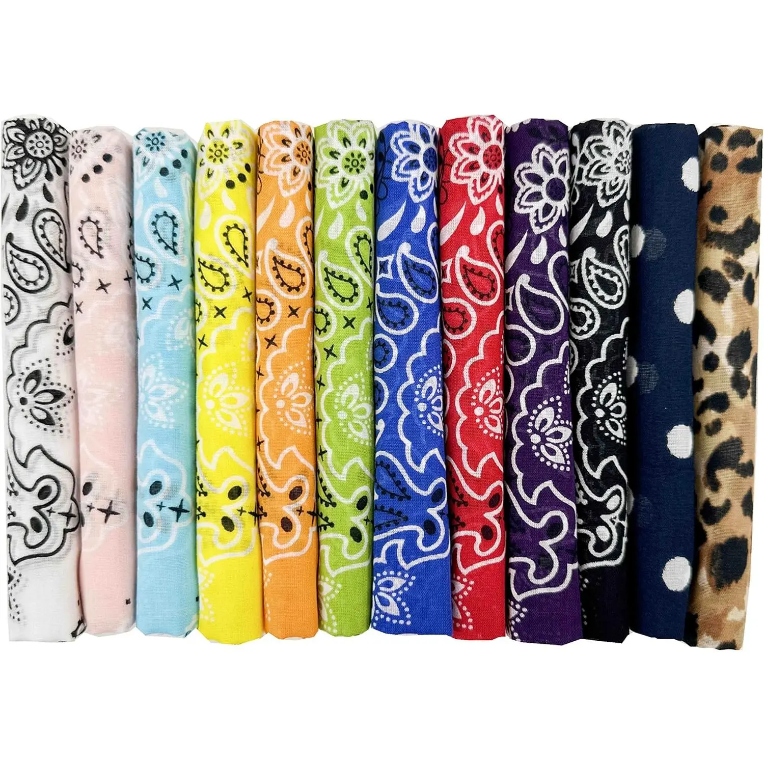 12 Pack Bandanas Gift Set, Soft Cotton Paisley Printed Headwear, Double-Sided Men's & Women's Accessories for Daily Use, Casual, 27 Inch, Packaged Sets, Absorbent, 100% Premium 60S Cotton, Head Scarves, Breathable Bandana, Fashion Hair Scarves