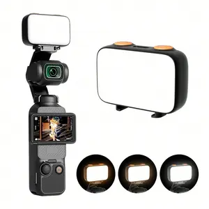 Portable Osmo Pocket 3 Light, Mini Rechargeable Video Selfie Lamp, Camera Light, Dual Color Temperature, Magnetic, 3 Modes, Vlogging, Makeup, Mother's Day Gift