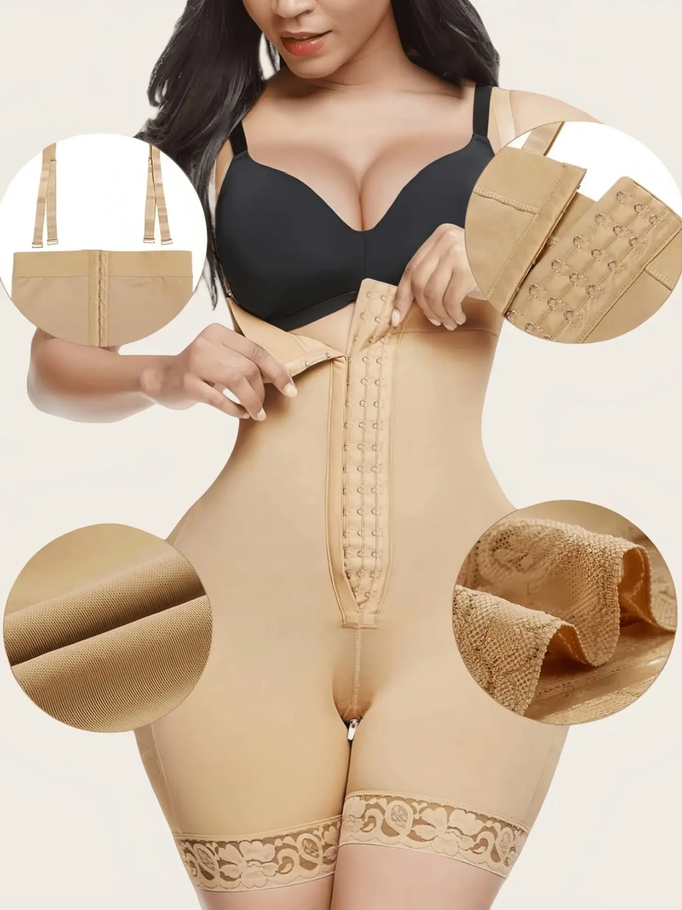 Women's Shapewear Belly Control Underwear, Colombian Style Slimming Bodyshaper, Post-Surgery Tightening Hip Enhancer, Suitable for Women