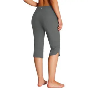 Women's 18" Swim Capris Pants Modest Swimsuits for Ladies Long Swim Shorts with Pockets UPF50+ Lightweight(Gift)